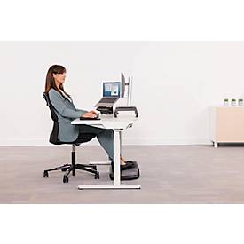 Fußstütze Fellowes Breyta™, höhenverstell- & neigbar, Schaukeloption, Tragegriff, 100 % recyclingfähiger Kunststoff, schwarz