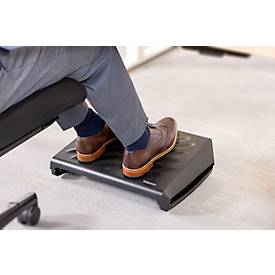 Fußstütze Fellowes Breyta™, höhenverstell- & neigbar, Schaukeloption, Tragegriff, 100 % recyclingfähiger Kunststoff, schwarz