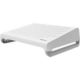 Fußstütze Fellowes Breyta™, höhenverstell- & neigbar, Schaukeloption, Tragegriff, 100 % recyclingfähiger Kunststoff, weiß