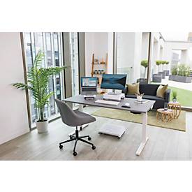 Fußstütze Fellowes Breyta™, höhenverstell- & neigbar, Schaukeloption, Tragegriff, 100 % recyclingfähiger Kunststoff, weiß