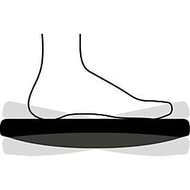 Fußstütze Unilux Updown, ergonomisch, neigbar, Anti-Rutsch-Belag, L 430 x B 337 x H 135/90 mm, PP & Silikon, schwarz