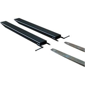 Gabelverlängerung für Flurförderzeuge, offene Ausführung, L 1600 x B 100 x 40 mm, schwarz