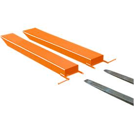 Image of Gabelverlängerung für Flurförderzeuge, offene Ausführung, L 1800 x B 150 x 70 mm, orange