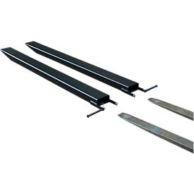 Gabelverlängerung für Flurförderzeuge, offene Ausführung, L 1800 x B 80 x 40 mm, schwarz