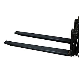 Gabelverlängerung, L 1600 x B 100 x 40 mm, schwarz