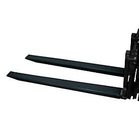 Gabelverlängerung, L 1600 x B 100 x 50 mm, schwarz