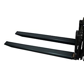 Gabelverlängerung, L 1600 x B 120 x 40 mm, schwarz