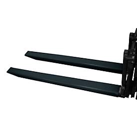 Gabelverlängerung, L 1600 x B 120 x 50 mm, schwarz