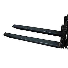 Gabelverlängerung, L 1600 x B 125 x 45 mm, schwarz