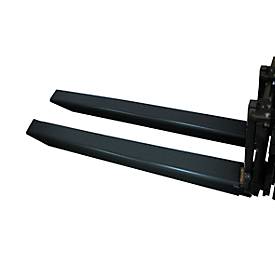 Gabelverlängerung, L 1600 x B 150 x 50 mm, schwarz