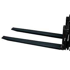 Gabelverlängerung, L 1800 x B 100 x 45 mm, schwarz