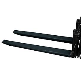 Gabelverlängerung, L 1800 x B 120 x 50 mm, schwarz