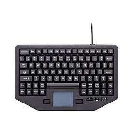 Gamber-Johnson iKey Full Travel - Tastatur - mit Touchpad - hinterleuchtet
