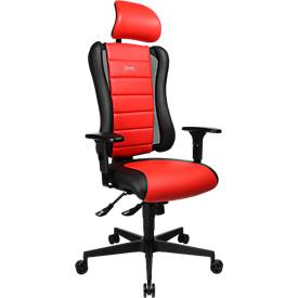 Gaming Stuhl SITNESS RS, 3D-Sitzfläche, Synchronmechanik, Sitzzeit 8 Std., schwarz/rot