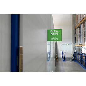 Gangschild Durable, A4-Hochformat, selbstklebend, PET-Hartfolie, transparent, 10 Stück