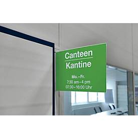 Gangschild Durable, A4-Querformat, selbstklebend, PET-Hartfolie, transparent, 10 Stück