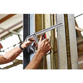 Ganzstahlschraubzwinge GZ-KG Spann-W.300mm A.120mm 2-K-Klappgriff