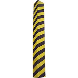 Garagen Eckenschutzprofil Mottez, für den Innenbereich, selbstklebend, waschbar, L 1180 x B 125 x H 25 mm, PU-Schaumstoff, gelb-schwarz