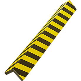 Garagen Eckenschutzprofil Mottez, für den Innenbereich, selbstklebend, waschbar, L 1180 x B 125 x H 25 mm, PU-Schaumstoff, gelb-schwarz