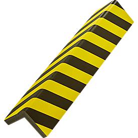 Garagen Eckenschutzprofil Mottez, für den Innenbereich, selbstklebend, waschbar, L 780 x B 125 x H 25 mm, PU-Schaumstoff, gelb-schwarz
