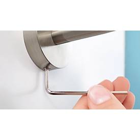 Garderobenhaken tesa Moon, Befestigung ohne Bohren, inkl. Klebelösung, ablösbar, Edelstahloptik