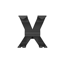 Garderobenhaken WGX, B 145 x T 157 x H 175 mm, Feinstruktur, recyceltes Aluminium, diverse Farben