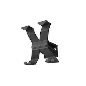 Garderobenhaken WGX, B 145 x T 157 x H 175 mm, Feinstruktur, recyceltes Aluminium, schwarz