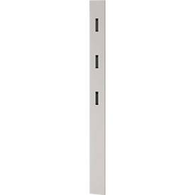 Garderobenpaneel, MDF melaminharzbeschichtet, 3 ausklappbare Haken, ca. B 150 x T 30 x H 1700 mm, Kaschmir