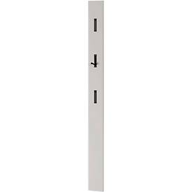 Garderobenpaneel, MDF melaminharzbeschichtet, 3 ausklappbare Haken, ca. B 150 x T 30 x H 1700 mm, Kaschmir