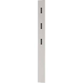 Garderobenpaneel, MDF melaminharzbeschichtet, 3 ausklappbare Haken, ca. B 150 x T 30 x H 1700 mm, Kaschmir