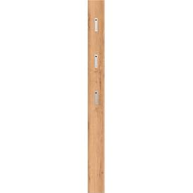 Garderobenpaneel, MDF melaminharzbeschichtet, 3 ausklappbare Haken, ca. B 150 x T 30 x H 1700 mm, Navarra-Eiche