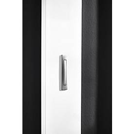 Garderobenpaneel Susanna, Wandmontage, 3 Klapphaken, bis 5 kg, B 150 x T 30 x H 1700 mm, MDF, weiß