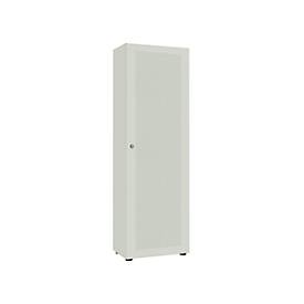 Garderobenschrank, 1-türig, B 60 cm, 5OH, lichtgrau