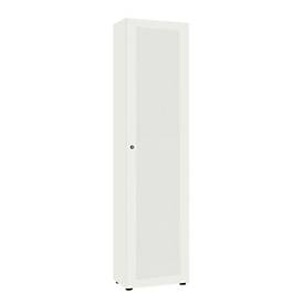 Garderobenschrank, 1-türig, B 60 cm, 6OH, weiß
