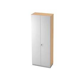 Garderobenschrank, 2 Ablagen, B 800 x T 420 mm, Ahorn-Dekor/silber