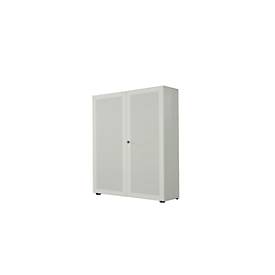 Garderobenschrank, 2-türig, B 100 cm, 5 OH, lichtgrau