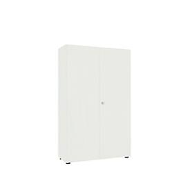 Garderobenschrank, 2-türig, B 100 cm, 5OH, weiß