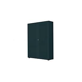 Garderobenschrank, 2-türig, B 100 cm, 6 OH, graphit
