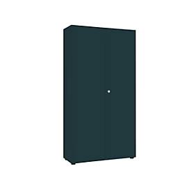 Garderobenschrank, 2-türig, B 100 cm, 6OH, graphit