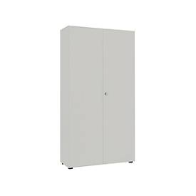 Garderobenschrank, 2-türig, B 100 cm, 6OH, silber