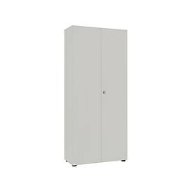Garderobenschrank, 2-türig, B 80 cm, 6OH, silber