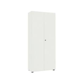Garderobenschrank, 2-türig, B 80 cm, 6OH, weiß
