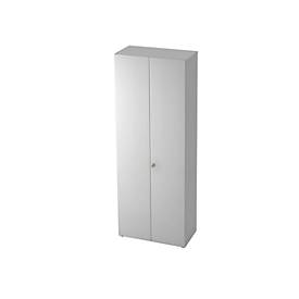 Garderobenschrank Topas Line, 6 Ordnerhöhen, abschließbar, B 800 x T 420 x H 2156 mm, lichtgrau