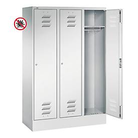 Garderobenspind OTTOKIND, antimikrobiell, abschließbar, mit Sockel, versch. Größen, reinweiß