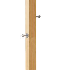 Garderobenständer Easycloth, aus Massivholz, mit Schirmhalter, schwarz