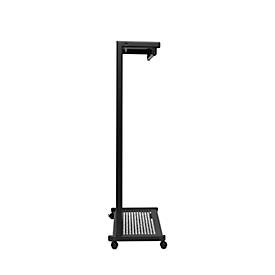 Garderobenständer MAULbolero, mit Rollen, Hut- & Schuhablage, B 780 x T 460 x H 1660 mm, Metall, schwarz