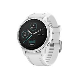 Image of Garmin fenix 6S - silber - Sportuhr mit Band - weiß - 32 GB