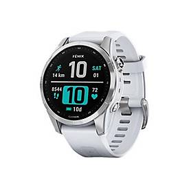 Image of Garmin fenix 7S - silber - Sportuhr mit Band - Whitestone - 16 GB