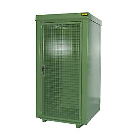 Gasflaschencontainer BAUER GFC-B M0, B 1090 x T1185 x H 2205, für 9 Gasflaschen, feuerbeständig, abschließbar, grün