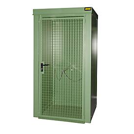 Gasflaschencontainer BAUER GFC-B M0, B 1090 x T1185 x H 2205, für 9 Gasflaschen, feuerbeständig, abschließbar, grün